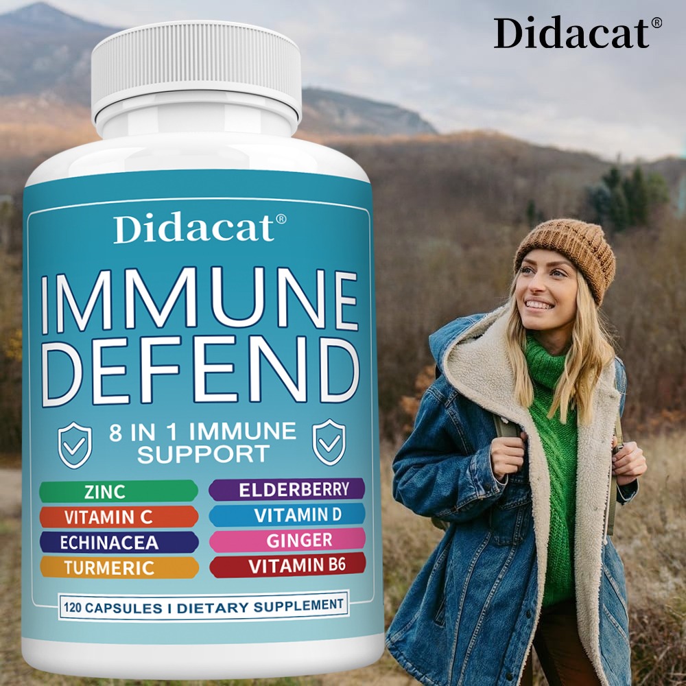 Turmeric Curcumin Capsule - 8-in-1 Immununterstützende Kapseln - Bietet antioxidative