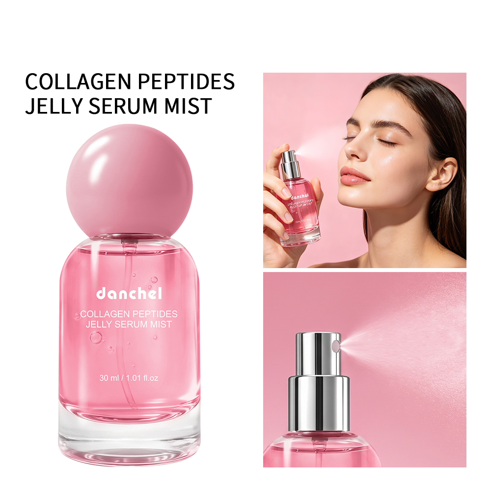 Collagen Peptide Powder - Kollagen-Peptid-Gel-Essenz-Spray, tiefenwirksamer Feuchtigkeits-Gel-Nebel, beruhigendes Reparatur-Gesichtstonikum, nicht