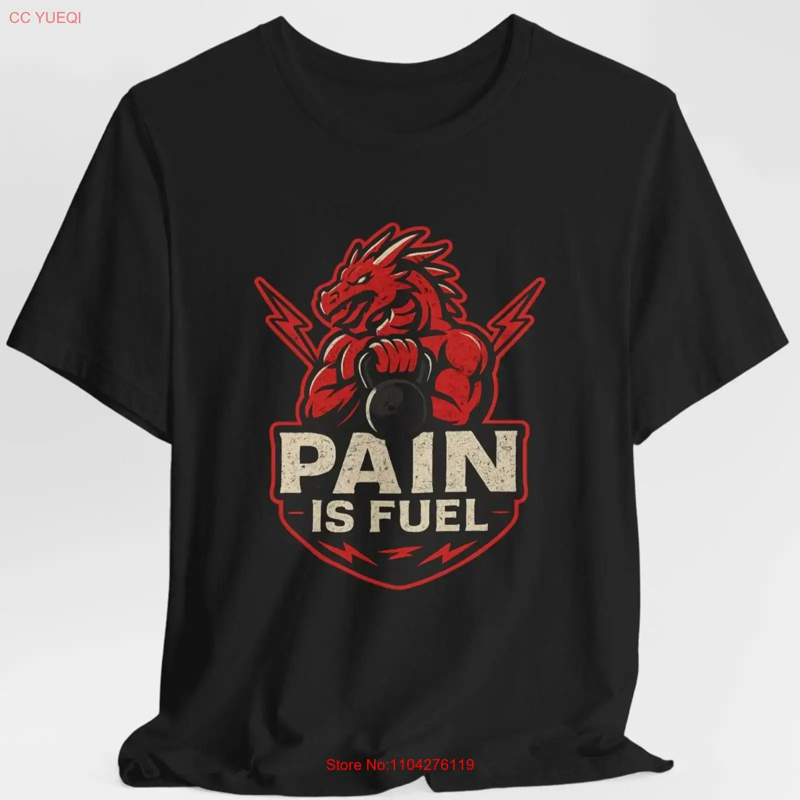 Fuel Fitness & Nutrition Oakbank Photos - Pain Is Fuel Dragon Gym T-Shirt,