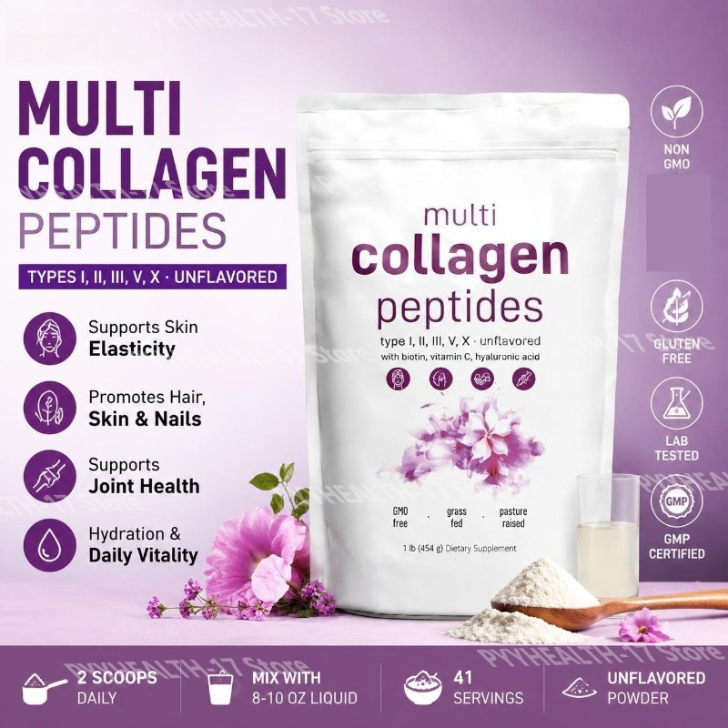 Collagen Peptide Powder - Multi-Kollagen-Peptid-Pulver Typ I, II, III, V