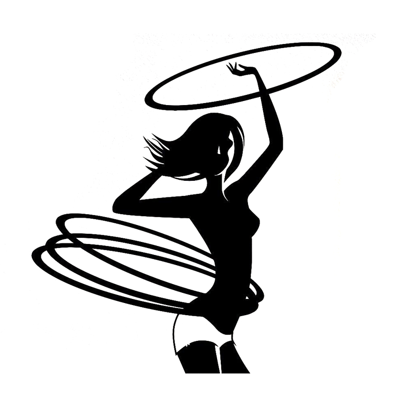 Fuel Fitness & Nutrition Oakbank Photos - 15 * 14 cm Hula-Hoop-Mädchen-Gymnastik-Fitness-Design, Autofenster,